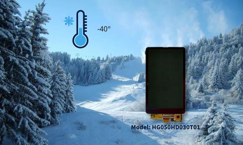 Customization of ultra-low temperature display touch screen