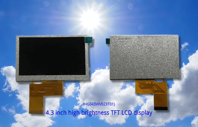 4.3 inch high brightness TFT LCD display