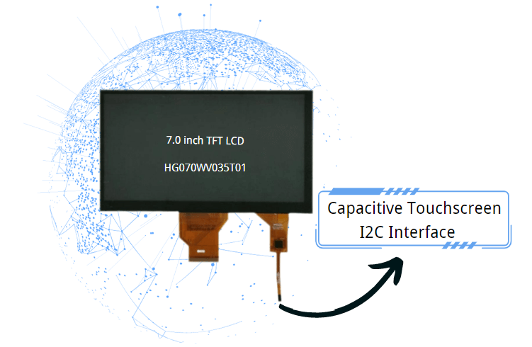 7.0 inch TFT LCD touchscreen I2C interface